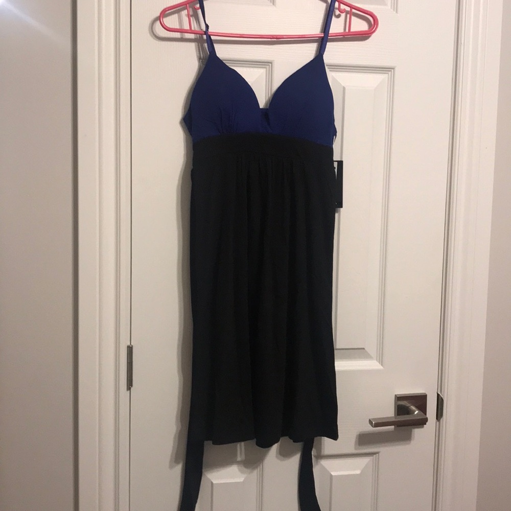 Black and blue dress